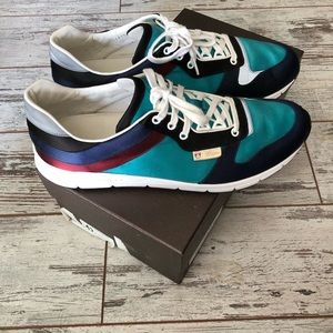 Gucci Men’s satin colorblock sneaker style 336613